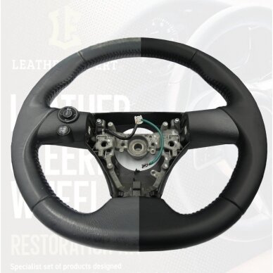 Leather Expert Leather Steering Wheel Restoration Kit Black vairo remonto komplektas 1