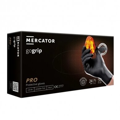 Mercator Gogrip Black Nitrilo pirštinės